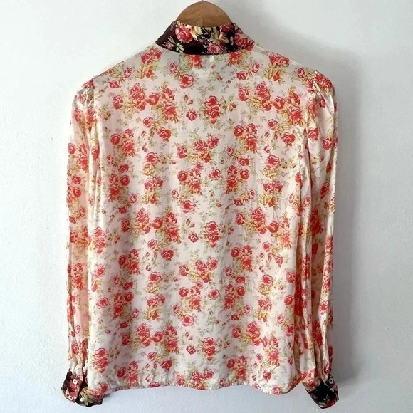 Hemant & Nandita‎ Fatima Floral Button-Down Top Size XS - Picture 9 of 12